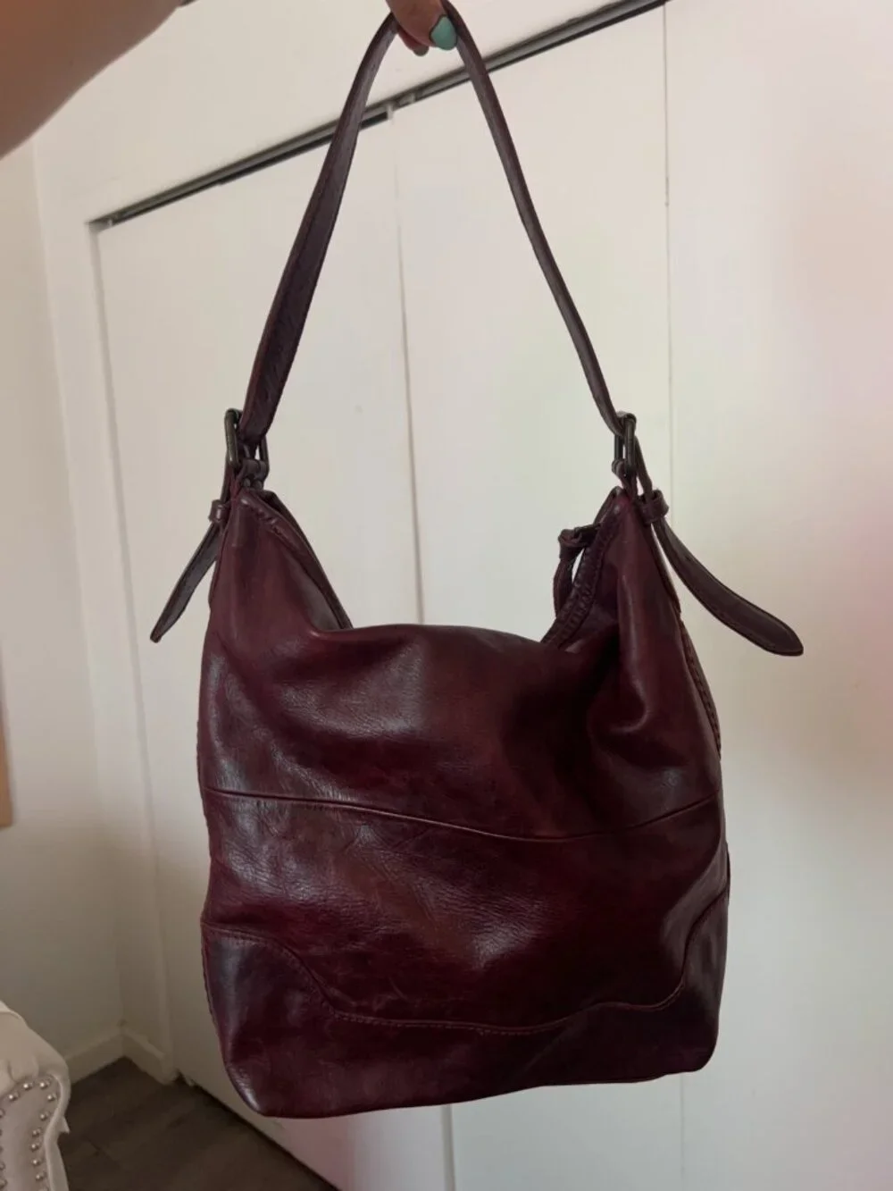 Vintage FRYE Burgundy Leather Hobo Bag ❤️